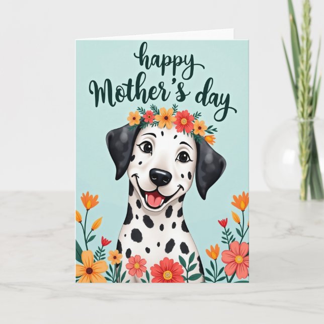 Cartão de Celebração do Cachorrinho Manchado (Frente)
