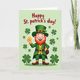 Cartão de Celebração do Duende Shamrock
