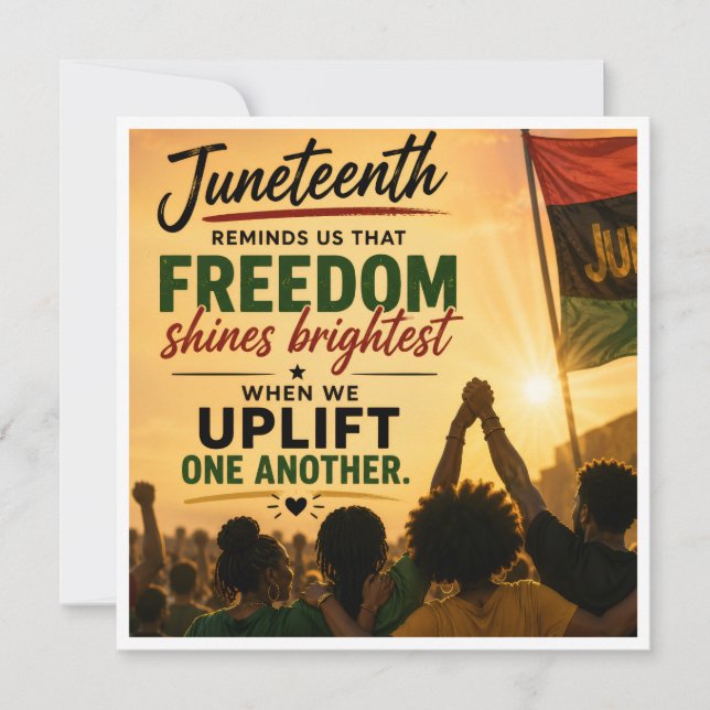 Cartão de Celebração do Juneteenth (Frente)