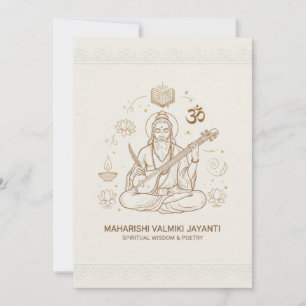 cartão de celebração do Valmiki jayanti