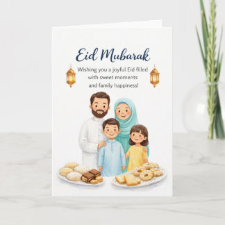 Cartão de Celebração Familiar do Eid al-Fitr