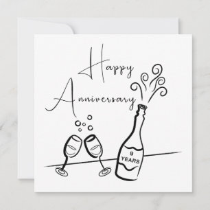 Cartão de Celebração Feliz do 9º Aniversário