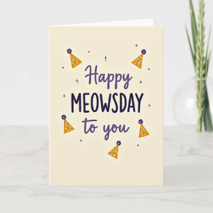 Cartão de Celebração Meowsday Doce
