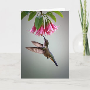 Cartão de Cena Beija-flor Iridescente