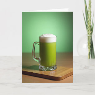 Cartão de Cena de Caneca de Vidro Verde Brilhante