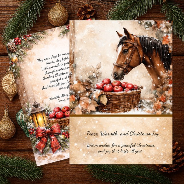 Cartão de Cena de Cavalos de Natal em Casa de Camp (Criador carregado)