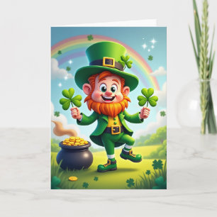 Cartão de Cena do Trevo do Leprechaun