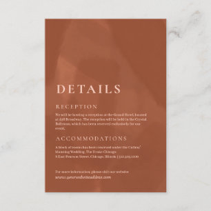 Cartão de cerâmica simples de cor de ferrugem