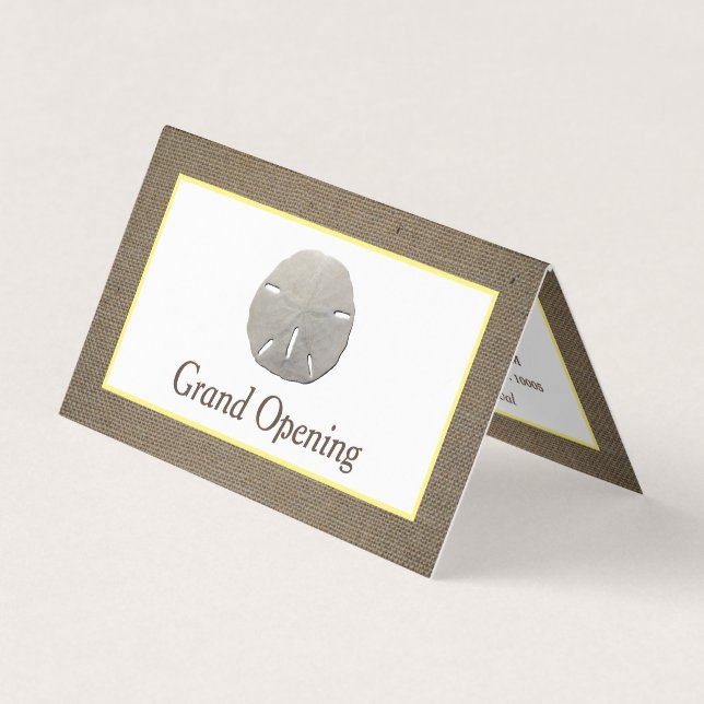 Cartão de Cerimônia de Abertura em Dólar e Burlap (Frente)
