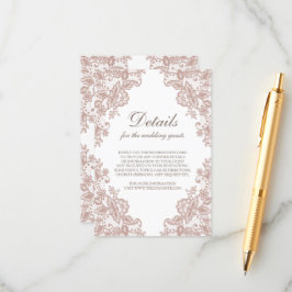 Cartão de cerimônia de casamento Dusty rosa