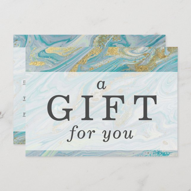 Cartão de Certificado de Geodo Agate Dourado Turqu (Frente/Verso)