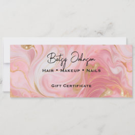 Cartão de Certificado de Presente Branco Dourado r