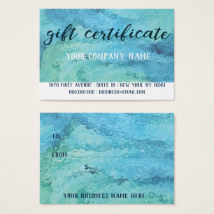 Cartão de Certificado de Presente Poderoso, 3,5" x