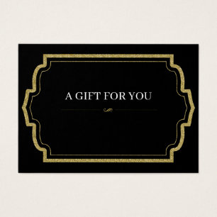 Cartão de Certificado Glitter Dourado