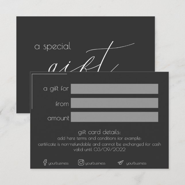 Cartão de Certificado Mínimo de Oferta Comercial P (Frente/Verso)