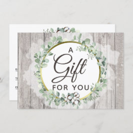 Cartão de Certificado Rustic Southern Watercolor