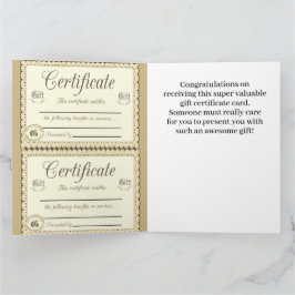 Cartão de Certificados de Presente 4