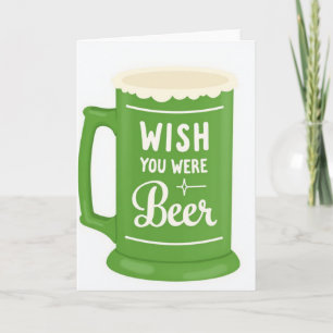 Cartão de Cerveja 'Wish You Were'