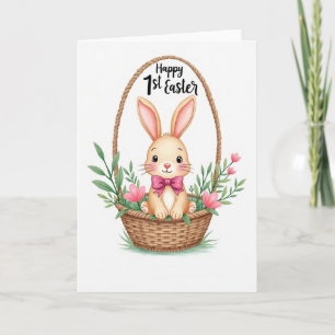 Cartão de Cesta de Animais da Primavera