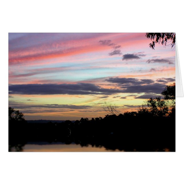 Cartão de céu com nuvens arco-íris (Frente Horizontal)