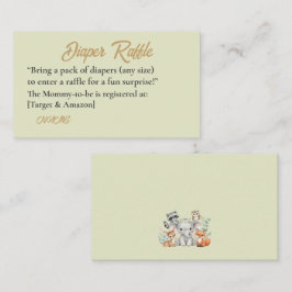 Cartão de Chá de Bebê Animais da Floresta Rústica 