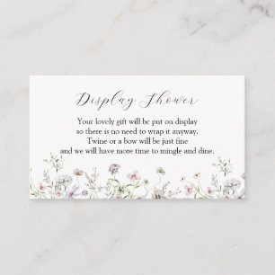 Cartão de Chá de Flor Selvagem Roxo Delicado