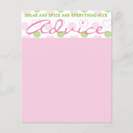 Cartão de chá de fraldas "Açúcar e Arroz"