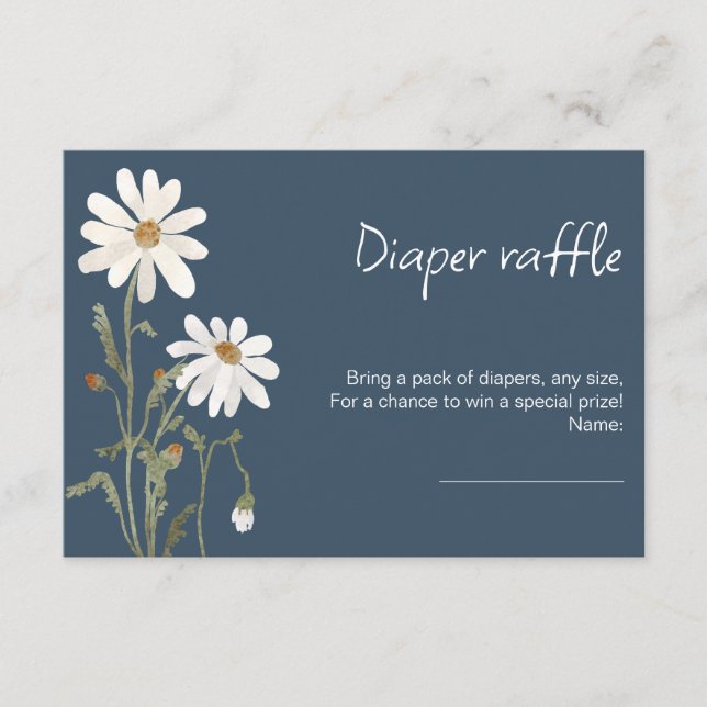 Cartão de chá de fraldas de flor selvagem de marga (Frente)
