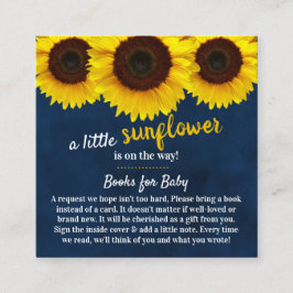 Cartão de Chá de fraldas de girassol
