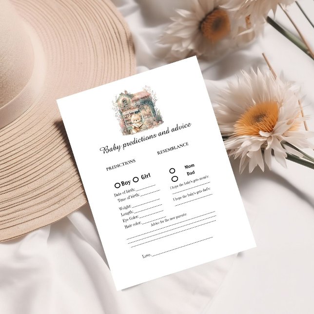 Cartão de Chá de fraldas de previsão de bebê do ca (Criador carregado)