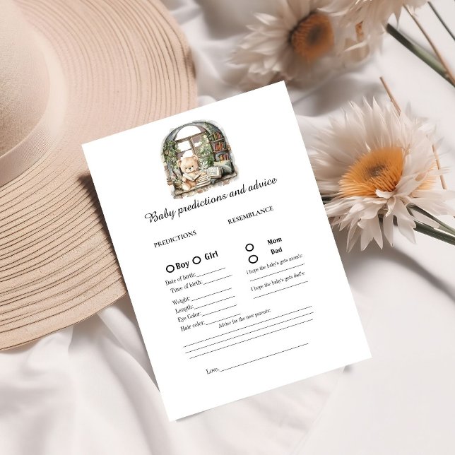 Cartão de Chá de fraldas de previsão de bebê do St (Criador carregado)