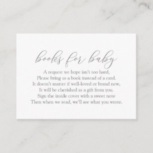 Cartão de Chá de fraldas de solicitação de livro m