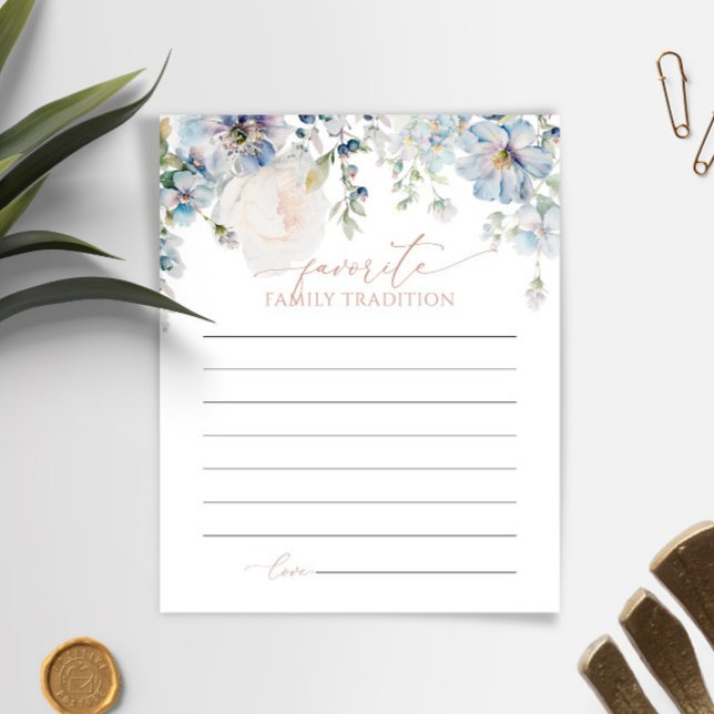 Cartão de Chá de fraldas de Tradições Familiares H (Criador carregado)