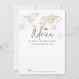 Cartão de Chá de fraldas do World Map do Advice Mã