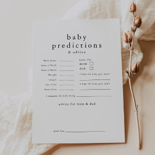 Cartão de Chá de fraldas EMELIA Boho Baby Predicti