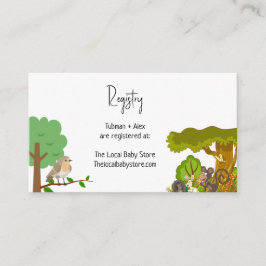 Cartão de Chá de fraldas para animais florestais