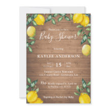 Cartão de Chá de fraldas para limões e madeiras