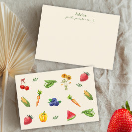 Cartão de Chá de fraldas para o mercado dos agricu