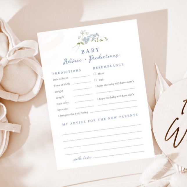 Cartão de Chá de fraldas para Previsões Florais Az (Criador carregado)