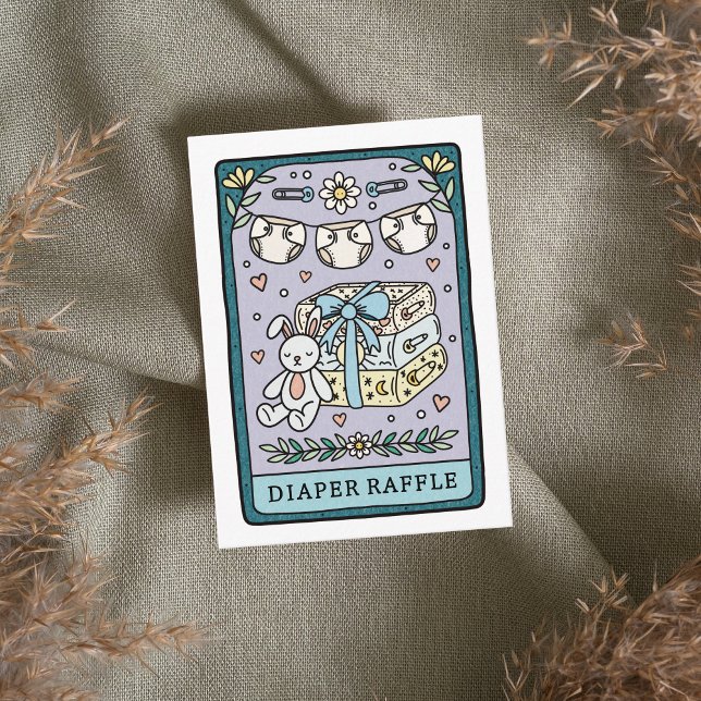 Cartão de Chá de fraldas Raffle Fralda Tarot (Criador carregado)
