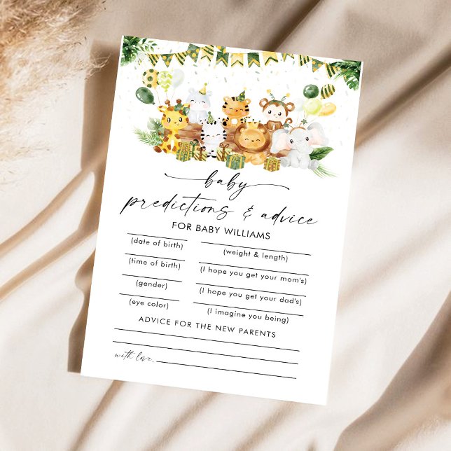 Cartão de Chá de fraldas Safari (Criador carregado)