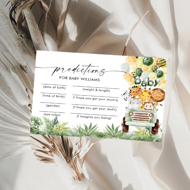 Cartão de Chá de fraldas Safari (Criador carregado)