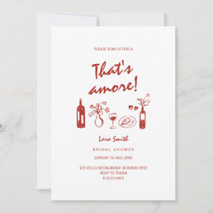 Cartão de chá de noiva italiano That's Amore