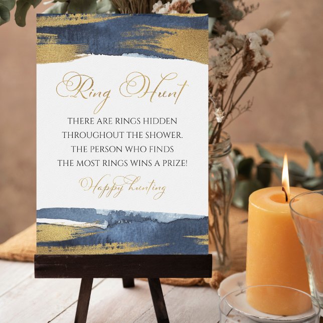 Cartão de Chá de panela Azul de Toque Abstrato (Criador carregado)