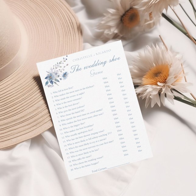 Cartão de Chá de panela azul Dusty, calçado de cas (Criador carregado)