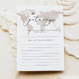 Cartão de Chá de panela CARMEN Viagem Getaways