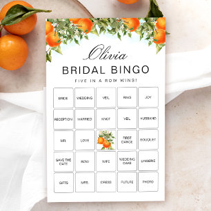Cartão de Chá de panela Citrus Bingo Orange