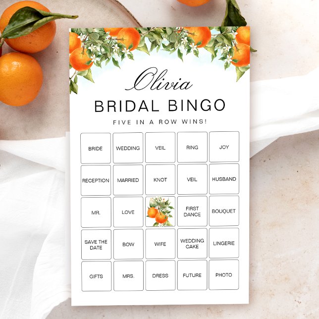 Cartão de Chá de panela Citrus Bingo Orange (Criador carregado)