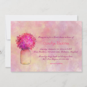 Cartão de Chá de panela de Flor Rosa Whimsical/M