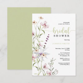 Cartão de Chá de panela de flor selvagem